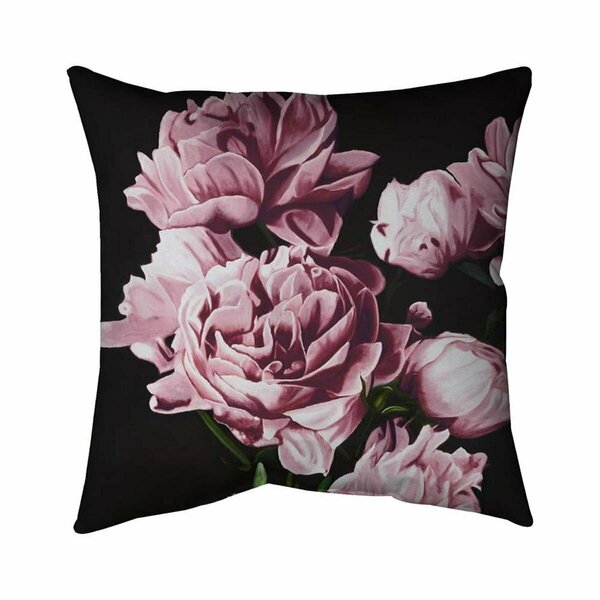 Fondo 26 x 26 in. Pink Peonies-Double Sided Print Indoor Pillow FO2773844